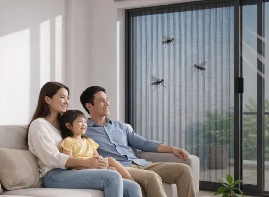 Fixed frame mosquito mesh installation